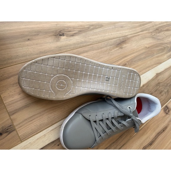 Lacoste HYDEZ 119 1 P SMA Gray Leather Casual‎ Comfort  Sneakers Men's 10 - Picture 2 of 5